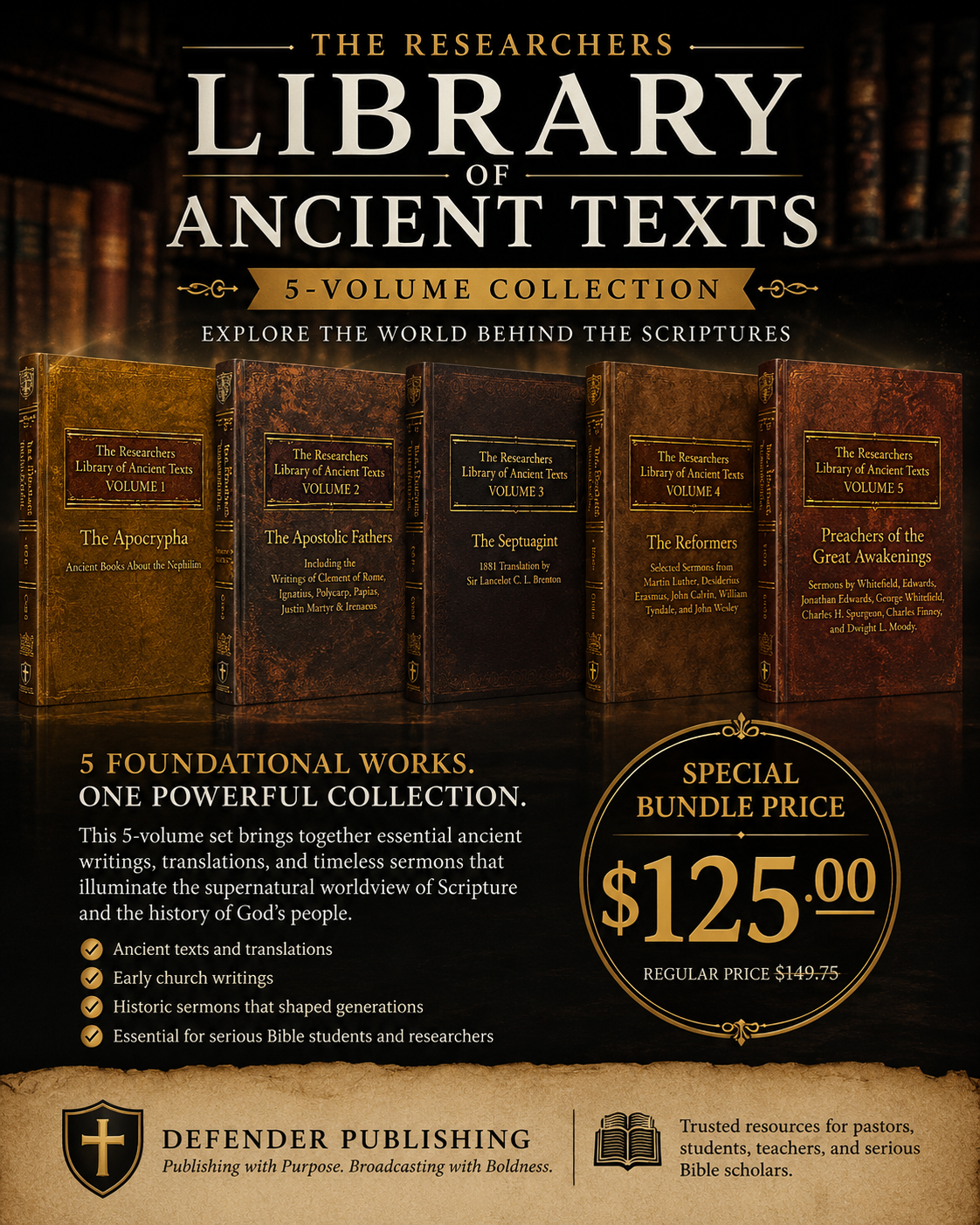 The Researchers Library of Ancient Texts 5 VOLUME SET!